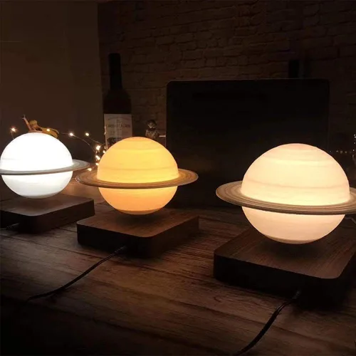 Miniatura 8 de Luz nocturna de luna magnética flotante planeta lámpara interior impresión 3D LED cabecera enfermería regalo creativo lámpara de mesa