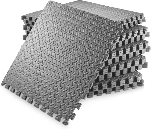 Miniatura 8 de Philosophy Gym Paquete de 30 tapetes de ejercicio – 24 x 24 pulgadas de goma de espuma entrelazada rompecabezas azulejos – negro