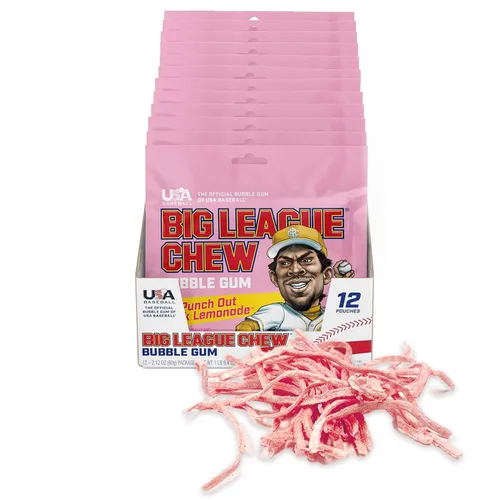 Miniatura 10 de Big League Chew Big Rally Blue - Goma de mascar de frambuesa azul intenso Perfecto para juegos de béisbol, equipos, concesiones, fiestas y más