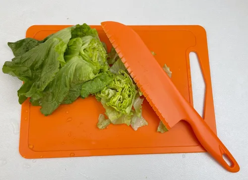 Miniatura 3 de jawbush Cuchillo de lechuga profesional de 11 pulgadas para cortar ensalada, frutas, pasteles, pan o brownies, juego de cuchillos de cocina dentados