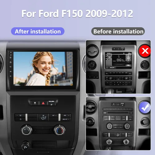 Miniatura 2 de Junsun 5G WiFi 64 GB ROM Radio de coche estéreo para Ford F150 2009 2010 2011 2012, CarPlay/Android Auto, 9 pulgadas HD IPS pantalla táctil