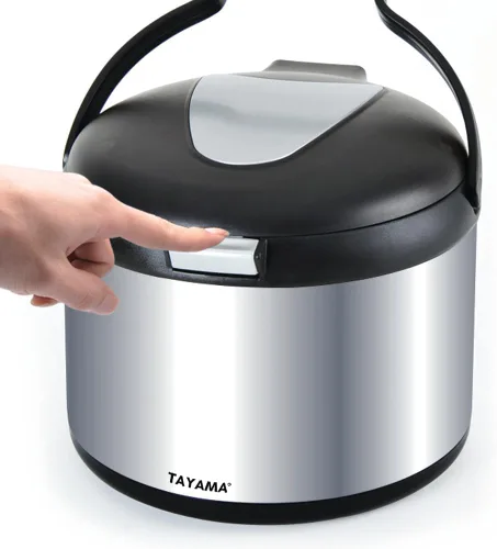 Miniatura 2 de Tayama Olla térmica de acero inoxidable, negro, 5 cuartos de galón.