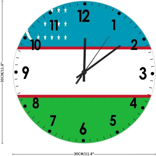 Miniatura 47 de Cheyan Reloj de pared con bandera de Canadá de 12 pulgadas, silencioso, sin tictac, de PVC, funciona con pilas, reloj redondo decorativo, regalo