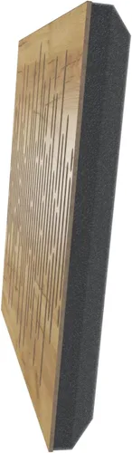 Miniatura 3 de Panel acústico difuso de absorción de sonido, «onda» para rec.studio Madera laminada, (paquete de 4):, Roble