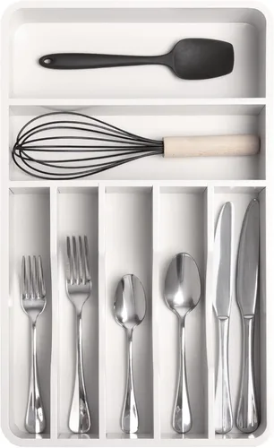 Miniatura 11 de Organizador de cubiertos KitchenEdge - Organizador para cubertería, cubiertos, y utensilios para cajones de cocina, ancho fijo de 10.5”, 7