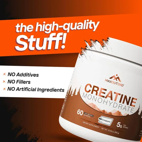 Miniatura 9 de Creapure - Monohidrato de creatina en polvo, 60 porciones, sin sabor, creatina certificada NSF para crecimiento muscular, fuerza y recuperación