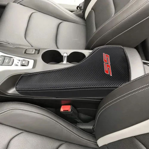 Miniatura 8 de Funda para reposabrazos de consola central, consola de protección completa, reposabrazos de cuero, accesorios interiores para Chevrolet Camaro