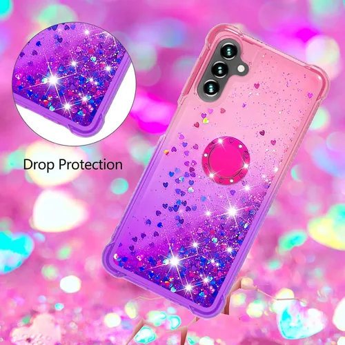 Miniatura 6 de Funda para Samsung Galaxy A13 5G, Gradient Quicksand Series Glitter Bling Flowing Liquid Flotante TPU Bumper Cushion Reforzado Corners Women Phone