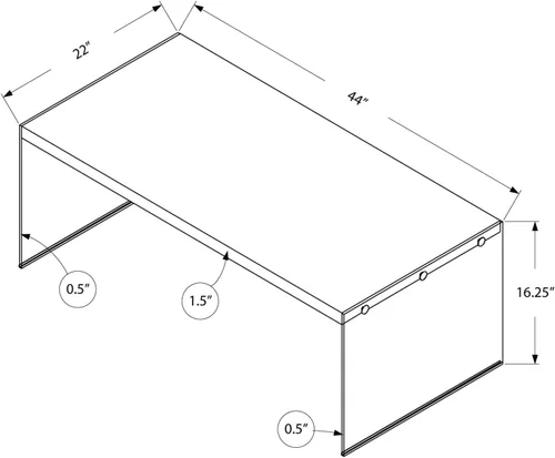 Miniatura 3 de Mesa de café, mesa de cóctel de vidrio templado, Madera, gris