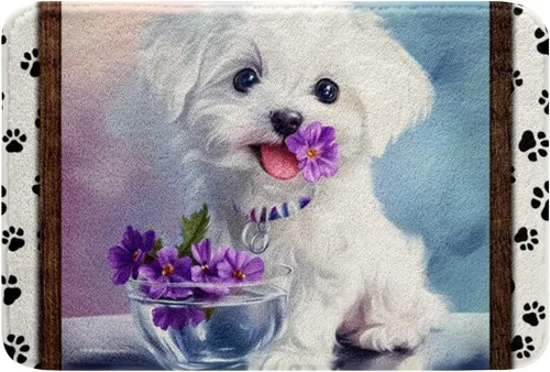 Miniatura 8 de Erosebridal Alfombras de baño rosas para niñas, tapete de baño con diseño de gatos, tapete antideslizante con temática de animales kawaii, tapete