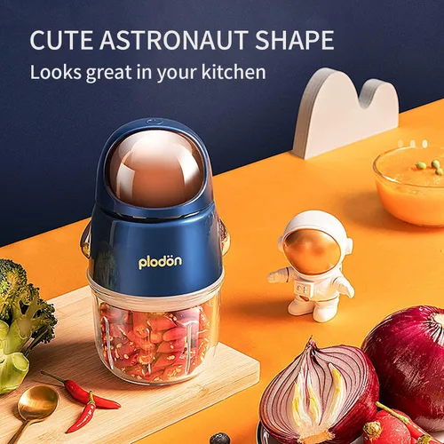 Miniatura 8 de Mini Procesador de Alimentos para Bebés Lindo y Pequeño Licuadora Trituradora de Puré Picadora Taza de 300ml Cuenco de Vidrio con 8 Cuchillas