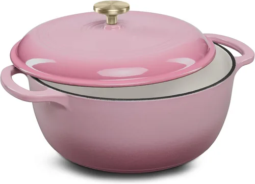 Miniatura 32 de Best Choice Products - Horno holandés redondo de hierro fundido esmaltado de 6 cuartos de galón, utensilios de cocina pretratados de alta