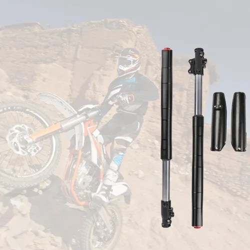 Miniatura 6 de Choques hidráulicos invertidos negros de la suspensión de las horquillas del extremo delantero de 45/157.5 ft m al revés para el motocross