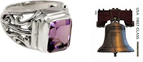 Miniatura 3 de NOVICA Anillo de amatista artesanal hecho a mano para hombre, plata de ley 925, morado, piedra natal de Indonesia, guerrero de la sabiduría