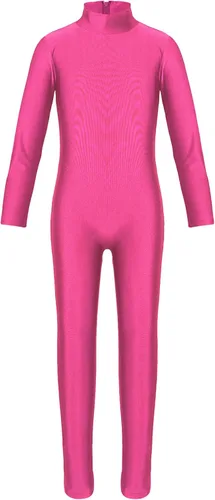 Body de manga larga para niños y niñas, con cuello alto, cuerpo completo, leotardo de gimnasia
