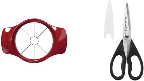 KitchenAid Cortador de frutas clásico, tijeras con funda protectora, acero inoxidable, 8.72 pulgadas