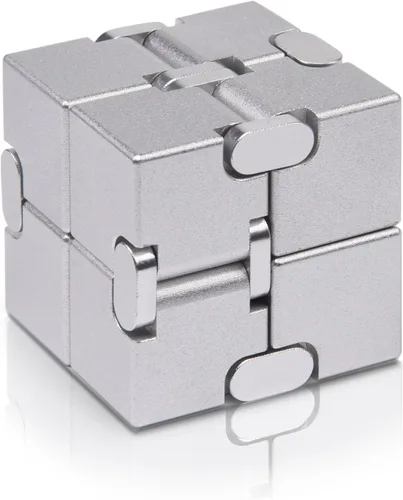 JOEYANK Fidget Cube - Nueva versión Fidget Finger Toys – Cubo infinito de metal Prime para aliviar el estrés y la ansiedad/TDAH, regalos sensoriales