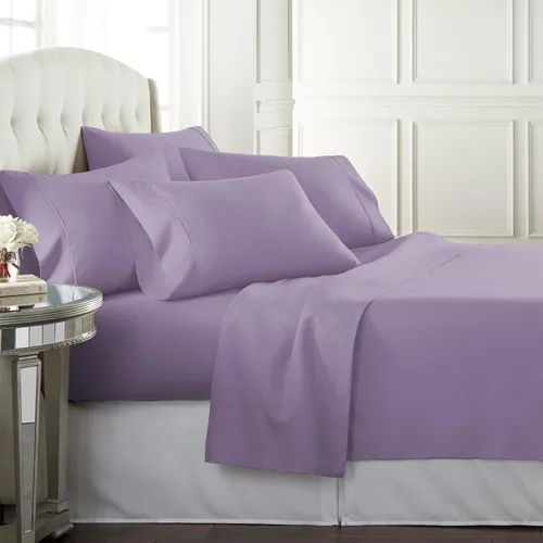 Miniatura 11 de Danjor Linens Juego de sábanas Cal King para personas que duermen con calor, sábanas de calidad de hotel con 4 fundas de almohada, bolsillos 03