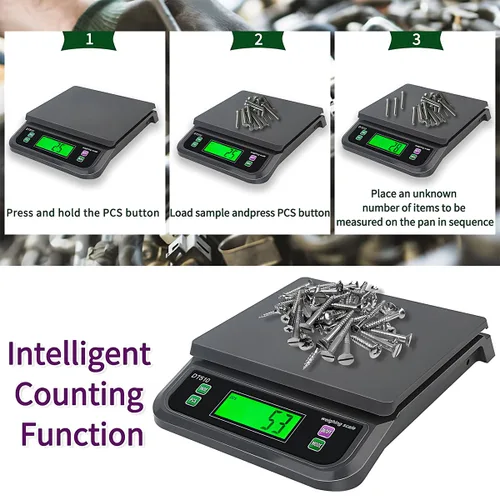 Miniatura 5 de Báscula digital grande de cocina de 66 lb 30 kg, báscula de alimentos para hornear, cocinar, pan, carne con función de tara y cuenta preparatoria