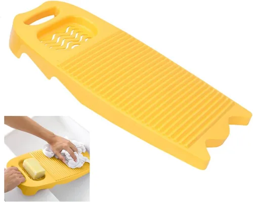 Miniatura 9 de Khakho Mini tabla de lavado de plástico rectángulo de lavado de ropa Junta de lavado a mano ropa y pequeños artículos delicados