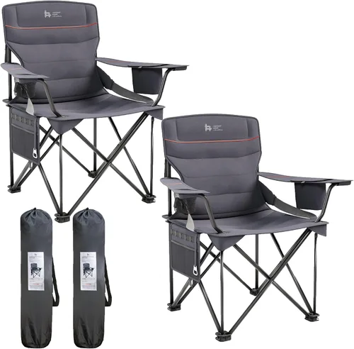 Miniatura 9 de OUTSIDER Silla plegable de camping para adultos resistente – soporta 400 libras, silla portátil para exteriores con soporte para tazas, bolsillo