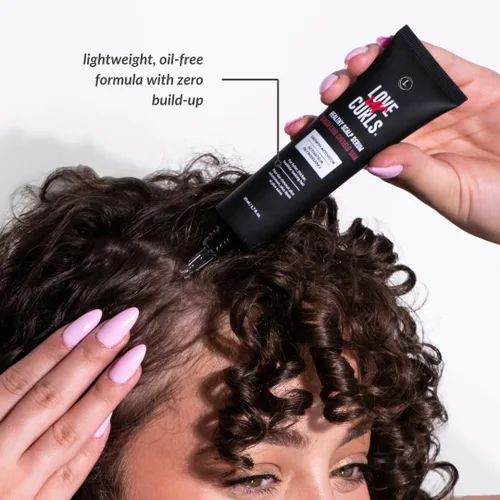 Miniatura 4 de Love Ur Curls - Suero de cuero cabelludo saludable activador del crecimiento del cabello, extractos de cúrcuma y albahaca para una hidratación