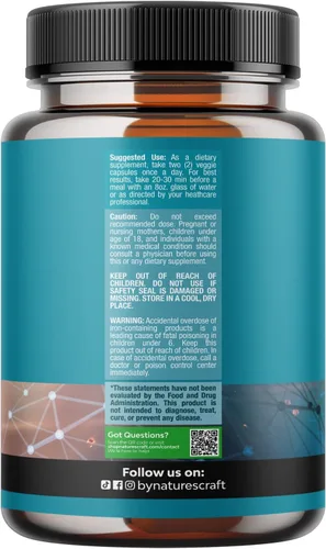 Miniatura 10 de Suplemento cerebral nootrópico para mejorar la memoria y el enfoque, vitaminas para la salud mental y la claridad con VIT A, B6, riboflavina
