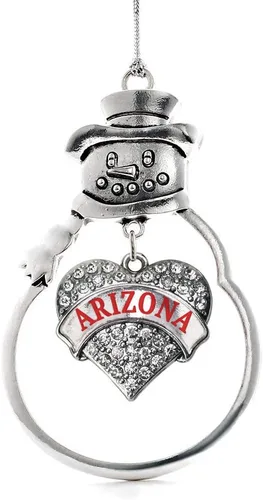 Miniatura 146 de Inspired Silver - Big Sis - Adorno de Navidad plateado - Adorno de árbol de Navidad con dije de corazón con circonita cúbica - Decoración colgante