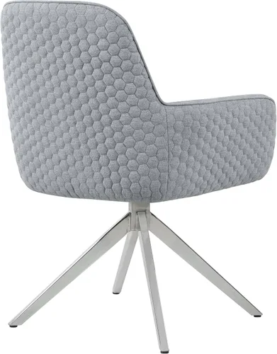 Miniatura 9 de Coaster Home Furnishings - Abby - Silla de comedor de tela - Base giratoria de 360 grados, brazos bajos y respaldo alto, asientos anchos