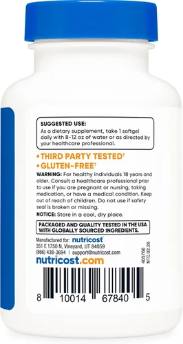 Miniatura 4 de Nutricost Licopeno 50mg cápsulas blandas (60 cápsulas blandas)