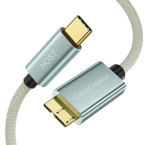 Miniatura 10 de CableCreation Cable corto USB C a Micro B de 2 pies, 10G Micro B a USB C 3.1 Cable de disco duro externo para iPhone 15/16/17, Samsung Galaxy S24