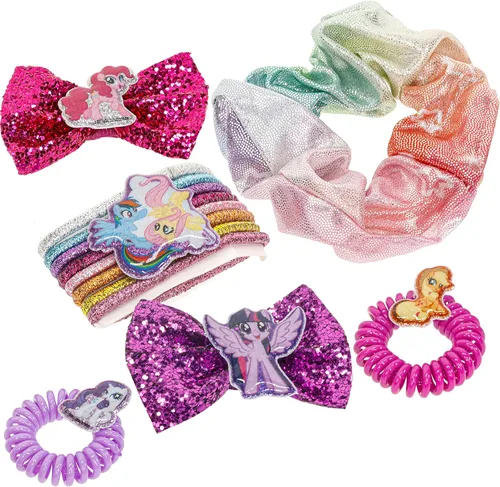 Miniatura 7 de My Little Pony - Mochila Townley Girl Bolsa de regalo de maquillaje cosmético incluye accesorios para el cabello y mochila de PVC transparente