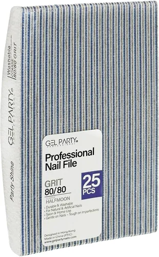 Miniatura 20 de GELPARTY - Limas de uñas profesionales de grano 80/80 cuadradas, paquete de 12 tablas de esmeril lavables de doble cara, grano extra grueso