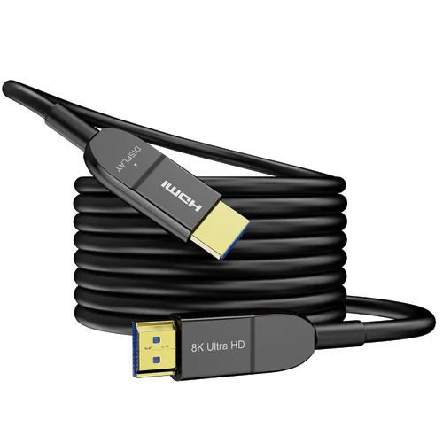Miniatura 9 de Cable HDMI de fibra óptica 8K de 6 pies, cable HDMI 2.1 activo largo de 48 Gbps ultra alta velocidad 8K @60Hz 4K @120Hz HDR10 eARC 3D HDCP 2.3