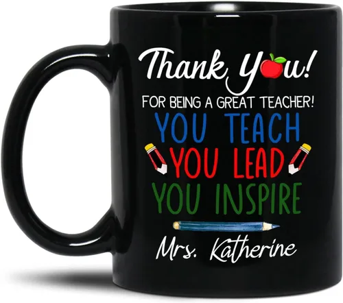 Miniatura 21 de Taza de café personalizada, regalos de agradecimiento al profesor para el mejor profesor, tazas de café con nombre personalizado para profesores