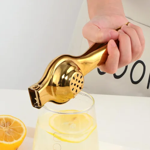 Miniatura 4 de Exprimidor de limón de acero inoxidable Exprimidor de mano Prensa de cítricos Exprimidor de limas Manual de metal para naranjas, uvas, herramienta