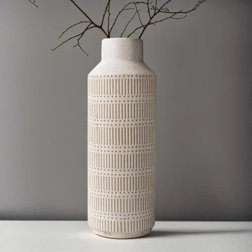 Florero grande de cerámica de granja para sala de estar Dormitorio 15.75'' Florero para planta falsa Decoración del hogar Oficina Mesa Estante