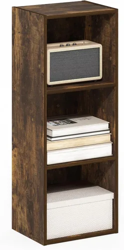 Miniatura 13 de Furinno Jaya Enhanced Home Estantería ajustable de 3 niveles, pino ámbar