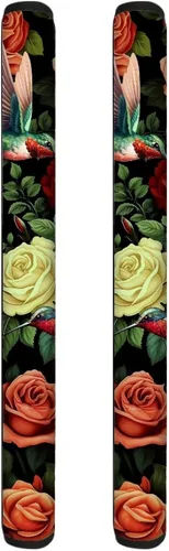 Miniatura 46 de DISNIMO Juego de 2 fundas para manijas de puerta de refrigerador con diseño floral de mariposa azul, protector de decoración de electrodomésticos