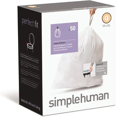 Miniatura 26 de simplehuman Forro para bote de basura de ajuste personalizado, 45 litros/12 galones, 20 unidades (paquete de 2)