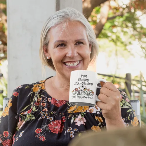 Miniatura 2 de Regalos de Navidad para Bisabuela, Promocionada a Bisabuela en Taza, Anuncio de Embarazo para Bisabuelas, Regalo del Día de la Madre para Blanco