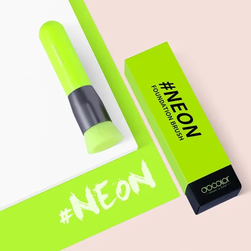 Miniatura 7 de docolor - Brocha de base Kabuki, base de maquillaje sintética profesional para mezclar crema líquida o polvo, cosméticos, cobertura completa, Verde