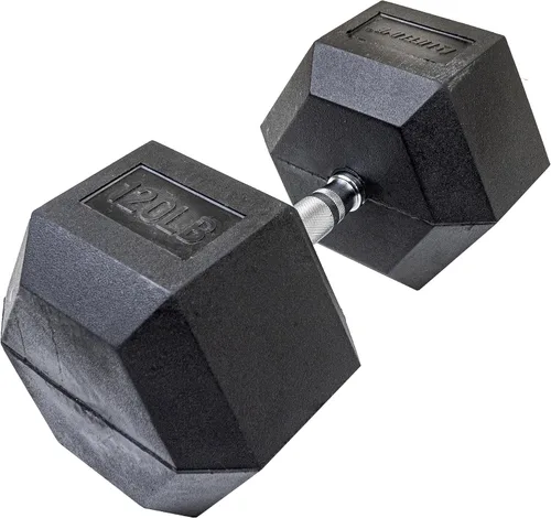 Miniatura 22 de Lifeline Mancuernas hexagonales de fitness, mancuernas hexagonales envueltas en goma, calidad premium, mango moleteado ergonómico, campanas tontas