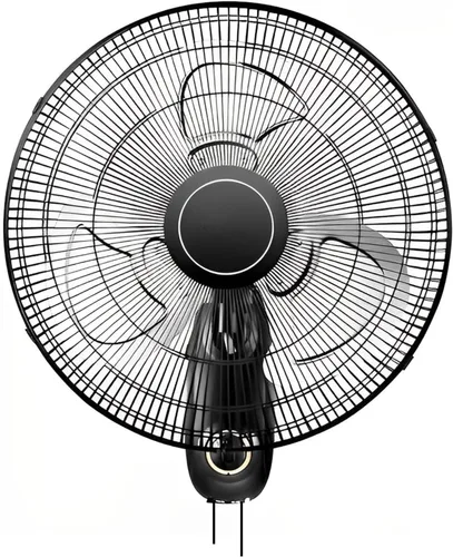 Ventilador de montaje en pared de 20 pulgadas, 3 ajustes de velocidad/funciones de oscilación e inclinación/motor silencioso/activación del cable de