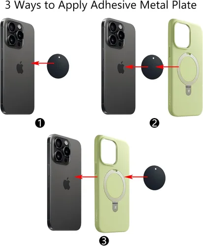 Miniatura 5 de BGJRBY Placa de metal de montaje (paquete de 8) para soporte magnético de teléfono para automóvil con adhesivo completo para imán de teléfono, 8 x
