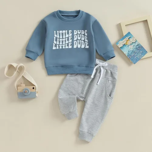 Miniatura 2 de Conjunto de ropa de 2 piezas para bebés y niños pequeños para otoño e invierno