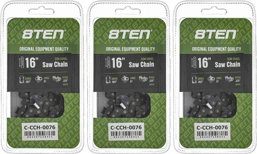 Miniatura 219 de 8TEN Cadena de motosierra semi cincel de 6 pulgadas .050 1/4 42 DL para Worx WG320 Black & Decker LLP120 (paquete de 3)