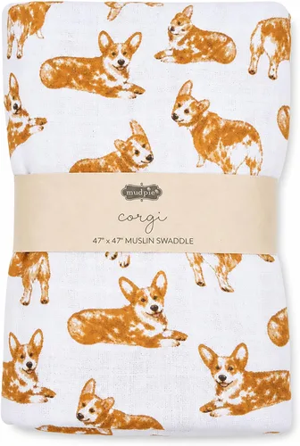 Miniatura 10 de Mud Pie Manta Envolvente para Bebé con Estampado de Dachshund, 47" x 47