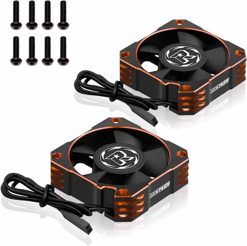 Paquete de 2 ventiladores de refrigeración de motor RC de 1.378 in, 21000 RPM, 8.4 V, ventilador de refrigeración de motor ESC de aluminio para