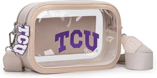 Miniatura 29 de Montana West NCAA Bolsa transparente para eventos de estadio, bolsos para fanáticos de los deportes con correa de nailon ajustable, bolsillo